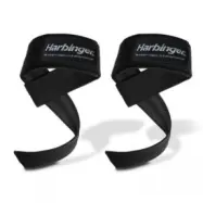 Big Grip Padded Lifting Straps, black, Harbinger