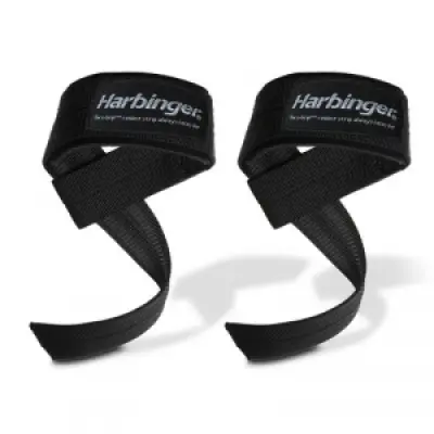 Big Grip Padded Lifting Straps, black, Harbinger