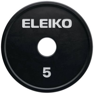 Eleiko Change Plate Black, Viktskiva Gummerad