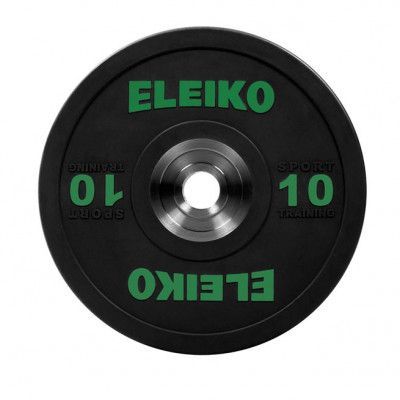 Eleiko Sport Training Disc - Black, Viktskiva Gummerad