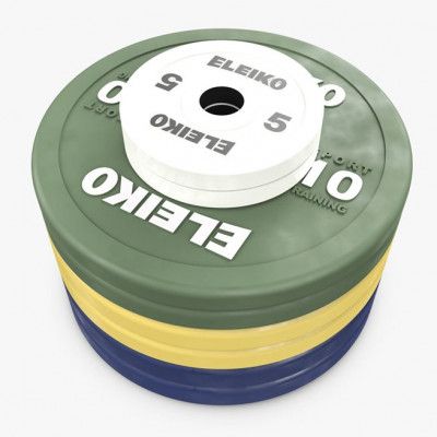 Eleiko Sport Training Disc Set, Viktskiva Gummerad