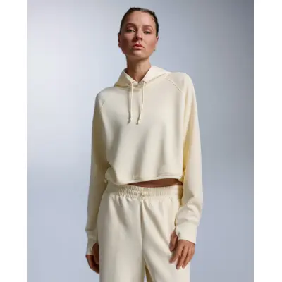 Wonderluxe Sand Washed Cropped Hoodie