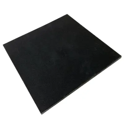 FitNord Gymgolv, gummi 1m x 1m x 30mm, svart