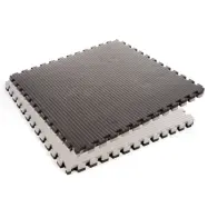 Gymgolv EVA Pusselmatta - 1x1. 40mm Grå/Svart