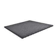 Gymgolv 30mm - 1x1m Gummi Svart