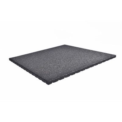 Gymgolv 30mm - 1x1m Gummi Svart