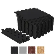 Gymgolv Träningsgolv Gymmatta 30x30cm Set 18 - Svart