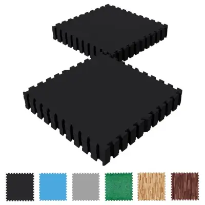 Gymgolv Träningsmatta Gummimatta 16st