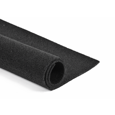Gymgolv - Gymmatta på rulle 12,5kvm (10x1,25m) 6mm gummi svart