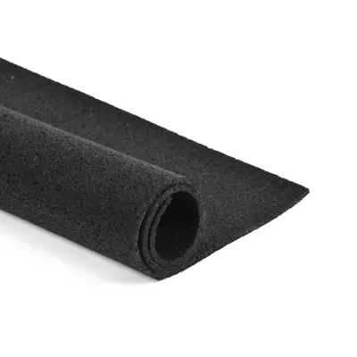 Gymgolv - Gymmatta på rulle 12,5kvm (10x1,25m) 6mm gummi svart