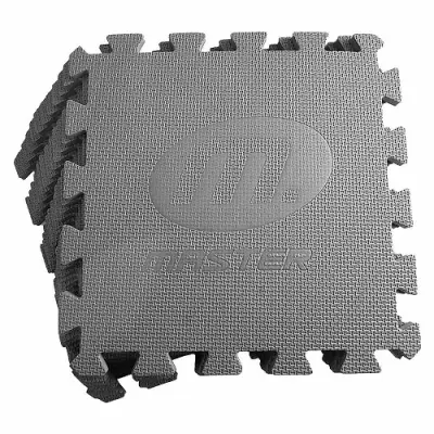 Master Fitness Gymgolv 30x30cm 10mm Gummi Grå - 12pack