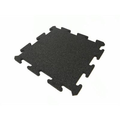 Gymgolv Pusselmatta 54x54cm 15mm Gummi Svart