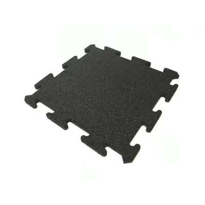 Gymgolv Pusselmatta 54x54cm 15mm Gummi Svart
