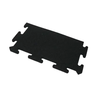 Gymgolv Rak Kant till 15mm Pusselmatta Gummi Svart