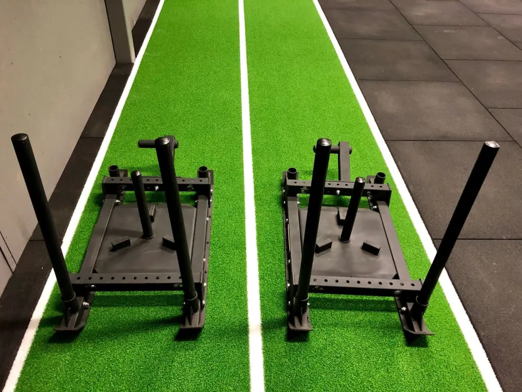 Kraftmark Grön/Svart Med Linjer 2X20, Gymgolv - Burpeesbutiken