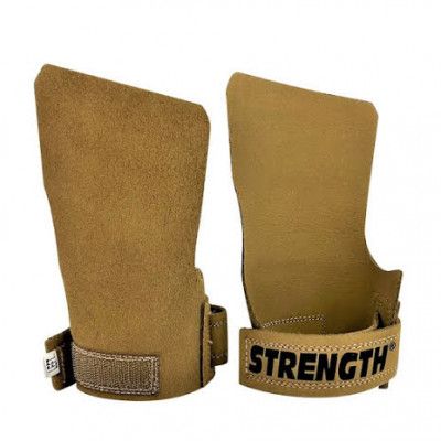 Strength Free Finger Grips Brown Leather - Large