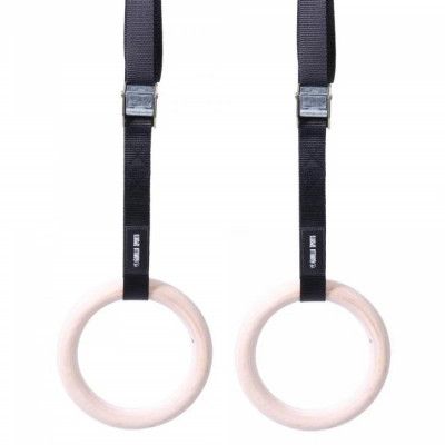 Gorilla Sports Olympiska Gymringar GS - Trä, Gymrings