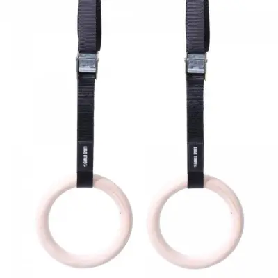 Gorilla Sports Olympiska Gymringar GS - Trä, Gymrings