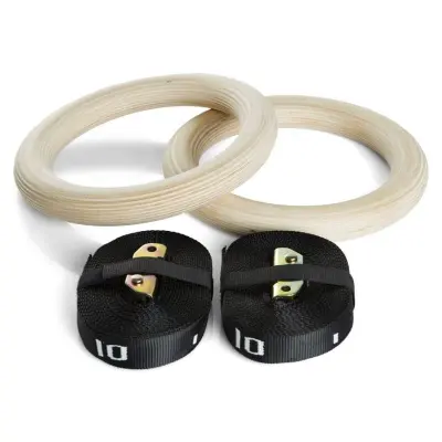 K-Well Wooden Suspension Rings, Kroppsviktsträning