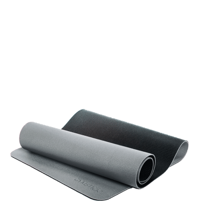 Pro Yoga Mat with Hanging Rings, Black/Grey