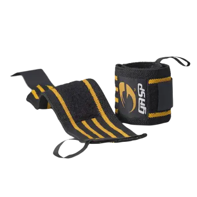 Hardcore Wrist Wraps Svart/Gul