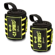 Strongman Wrist Wraps, 50 cm, black/yellow