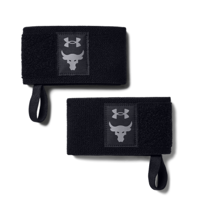 UA Project Rock Wrist Wraps, Black