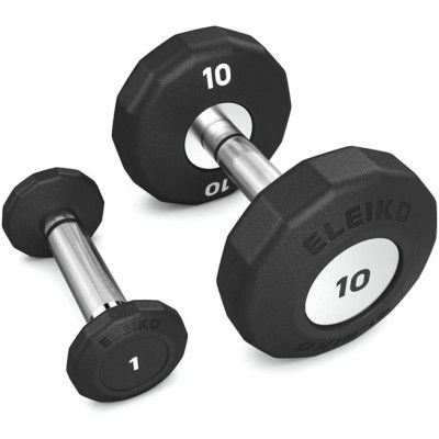 Eleiko Evo Dumbbell Fixed Set 1-10 kg, Paket Hantlar - Gummi/krom