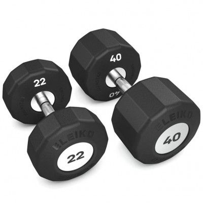 Eleiko Evo Dumbbell Fixed Set 22-40 kg, Paket Hantlar - Gummi/krom