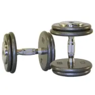 Fast skivhantel, rakt grepp, metall, JTC Power