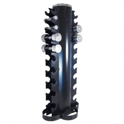 FitNord Chromed Dumbbell Set 1-10 kg + Rack, Paket Hantlar - Gummi/krom