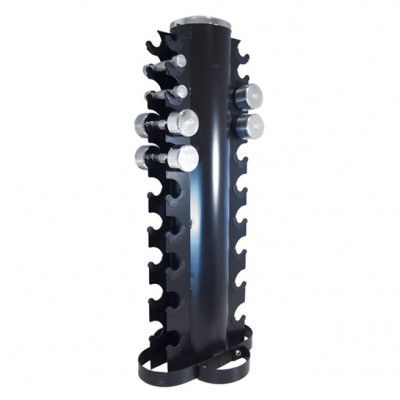 FitNord Chromed Dumbbell Set Pro 1-10 kg + Rack, Paket Hantlar - Gummi/krom