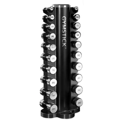 Gymstick Tower Rack With Chrome Dumbbell Set, Hantelpaket