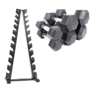 Hantelpaket Hexagonhantlar 1-10kg med A-ställ - Recoil