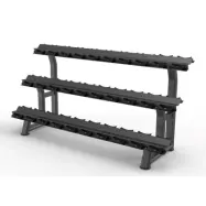 Hantelställ 3-vånings Master Fitness Svart Stål