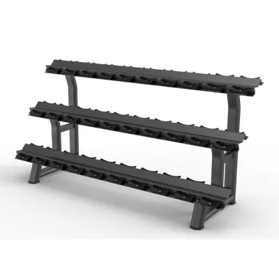 Hantelställ 3-vånings Master Fitness Svart Stål