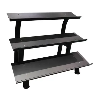 Hantelställ 3-Vånings för Hexagonhantlar Stål Svart