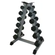 Hexhantelset gummi med ställ, 6-par, JTC Power