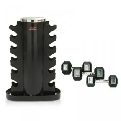 Hexhantelset med ställ, 6-par