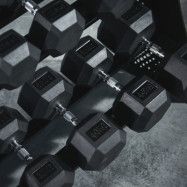 Bauer Fitness Hexagon Rubber Encased Dumbbells Set 2,5 kg - 40 kg