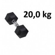 Gummi / Kromhantel HEX Master Fitness 20,0 kg