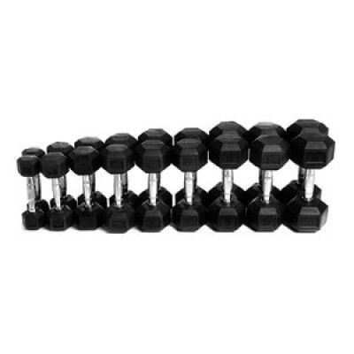 Hantelset Hex gummi, 10-par: 1 - 10 kg, JTC Power