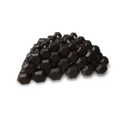 Hantelset Hex gummi, 6-par: 27.5 - 40 kg, JTC Power