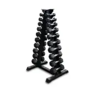 Hexhantelset med ställ, 10-par: 2 - 12.5 kg, JTC Power