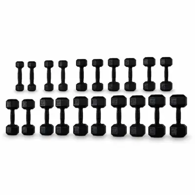 Master Fitness Rubber Coated Hex Paket 1-10 kg, Paket Hantlar - Hex