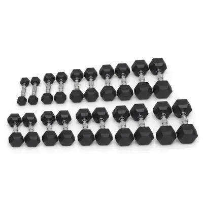 Master x Kraftmark Gummi/Krom Hex Paket 1-10 kg, Paket Hantlar - Hex