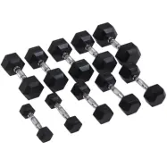 Master x Kraftmark Gummi/Krom, Hexhantel