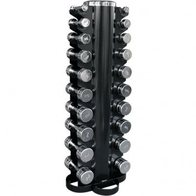 Motion&Fitness PRO Krom/Hexhantelställ 10 par, Förvaring hantlar