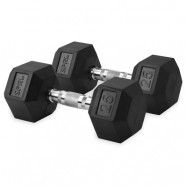 SPRI Rubber Dumbbell Pair, Hantlar hex