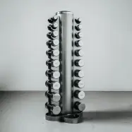 Kraftmark Hantelset 1-10 kg Krom Med Ställ, Paket Hantlar - Kromade